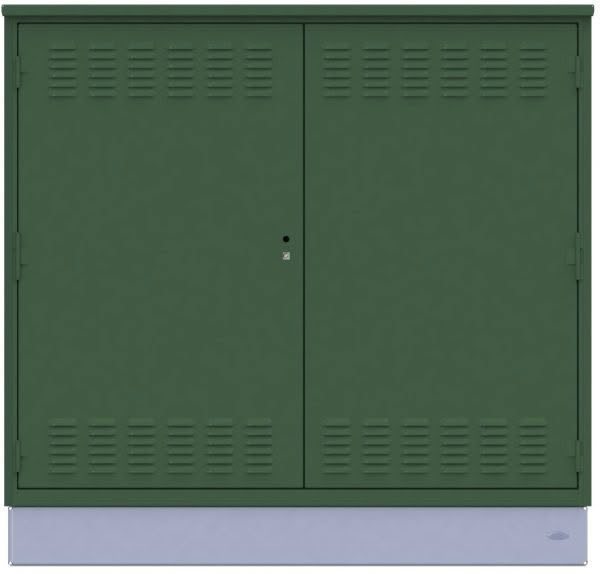 Double bay 4 door cabinet, Heat exhanger, 1500w x 750d x 1430h - Image 4