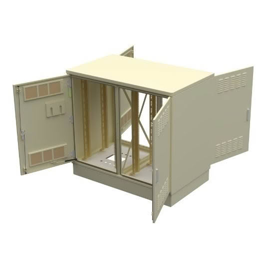 Double Bay Roadside Cabinet, 1500W x 860D x 1350H - Cable Ways